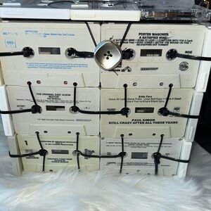 Vintage Cassette Tape Shoulder Bag (Handmade)